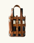 Full-Grain Leather Wine Tote – Gift Bag