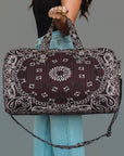 Brown Bandana Paisley Duffel Bag