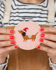 Christmas Dachshund Cross Stitch Kit