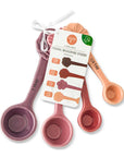 4pc Ceramic Figural Flower Measuring Spoons - Pink Multi