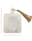 Maggie White Marble & Jute Spoon Rest