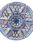 Dark Blue Rosette Tapas Ceramic Server, Platter