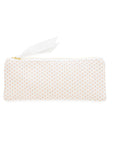 Pink Painted Dot Fabric Pencil Pouch