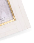 Mukhendu 4x6 Picture Frame - Bone, Brass Inner Edge