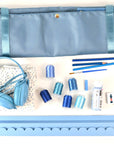 Preppy Blue Scalloped Wooden Mahjong Racks - 20 inches