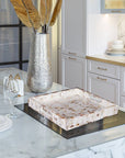 Mother of Pearl Decorative Serving Tray 12"x12"