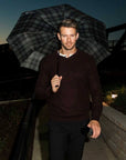 Black Plaid Bottle Umbrella