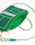 Leila Tennis Seed Bead Clutch With Strap