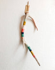 Large Axis Wool Wrapped Deer Antler with Copper