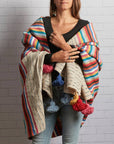 Moroccan Tassel Blanket - Multicolor