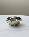 Stainless Steel Bowl With Gold Balls