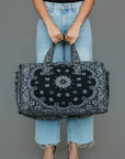 Black Bandana Paisley Duffel Bag