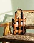 Full-Grain Leather Wine Tote – Gift Bag