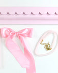 Ballet Pink Scalloped Wooden Mahjong Racks - 20 inches