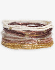 Chelsea 18 Strand Luxe Beaded Stretch Bracelet Set Mixed Metallic