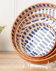Moroccan Nesting Dish Set - Blue Stripe