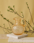 Hobnail Glass Pitcher | Butterscotch | 2L | Vintage Jug