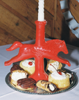 Dala Horse Candlestick Holder | Ruby Red