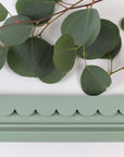 Eucalyptus Green Scalloped Wooden Mahjong Racks - 20 inches