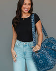 Dark Blue Bandana Paisley Duffel Bag