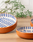 Moroccan Nesting Dish Set - Blue Stripe