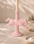 Dala Horse Candlestick Holder | Light Pink