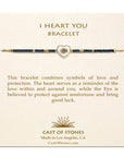 I HEART YOU Bracelet - Midnight/White