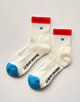 Embroidered Color Block Girlfriend Socks