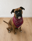 Deep Red Chainstitch Bandana
