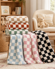 Phufy® Bliss Checkerboard Blanket, Powder