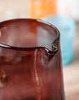 Handblown Glass Pitcher - Tamarind