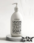 Liquid Marseille Soap White Tea 16.9 fl oz Glass B