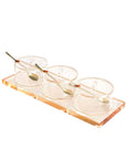Amber Lucite Dip Bowls