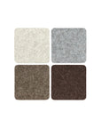 Bierfilzl Merino Wool Felt Square Coaster Multi 4 Pack Earth