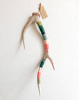 Large Axis Wool Wrapped Deer Antler with Copper