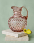 Hobnail Glass Pitcher | Night Iris | 2L | Vintage Jug