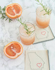 California State Cocktail Napkins, set of four