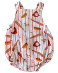 Muslin Retro Sunsuit, Baseball Game