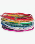 Chelsea 18 Strand Luxe Beaded Stretch Bracelet Set Multicolor