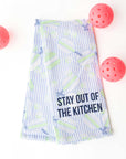 Blue Pickleball Stripe Kitchen Towels – Set of 2