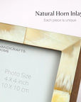 Horn Inlay Picture Frame Tabletop Wall 5x7