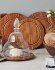 Vintage English Bread Board, Medium Scalloped