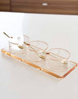 Amber Lucite Dip Bowls