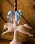 Dala Horse Candlestick Holder | Light Pink