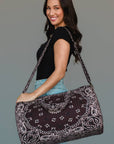 Brown Bandana Paisley Duffel Bag