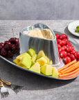 Cowboy Hat Chip and Dip Serving Snack Bowl, Silver Brass
