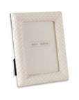 Beige Woven Leather Picture Frame – 5" x 7"