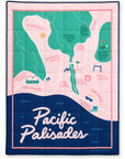 Palisades Map Soft Block Couch Blanket 52"x75"