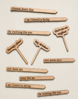 Plant Sayings Word Bubbles Funny Plant Stakes