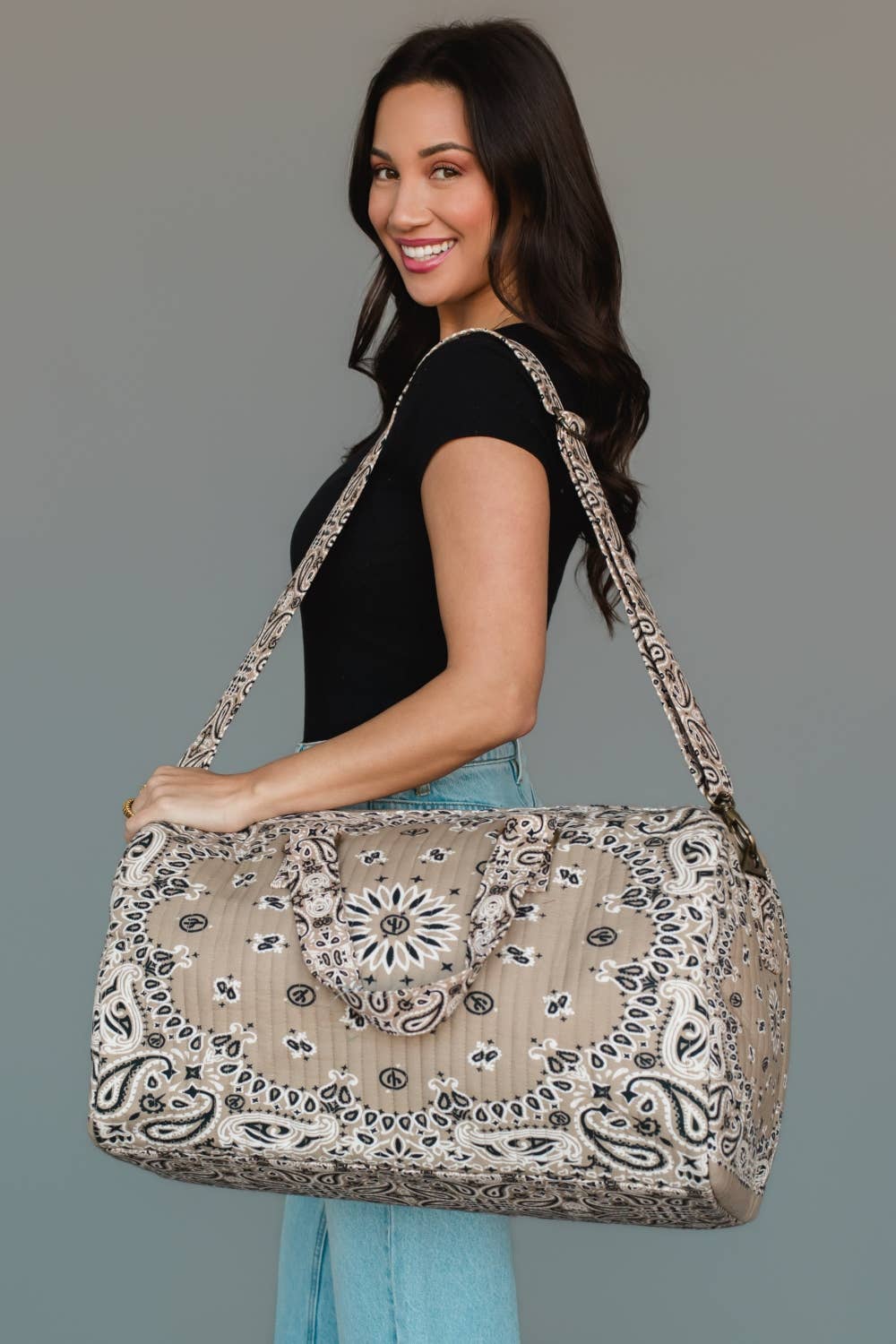 Tan Bandana Duffel